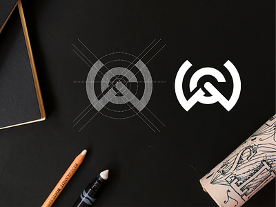 WG monogram logo branding design flat icon illustration lettering logo minimal monogram simple vector wg