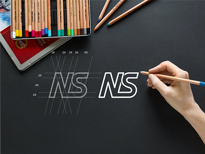 NS monogram logo branding concept logo design icon identity illustration lettering lineart logo mark monogram ns symbol typography vector