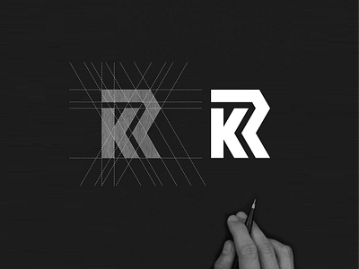 KR monogram logo brand concept logo design icon identity illustration kr lettering logo mark monogram symbol vector