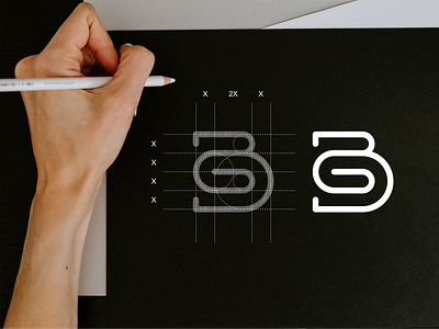 BG monogram logo bg branding concept logo design icon identity illustration initial lettering lineart logo mark monogram symbol typography vector