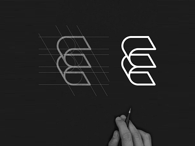 Letter E monogram logo branding concept logo design icon illustration lettering lineart logo mark monogram symbol typography vector