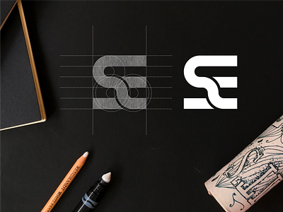 SE monogram logo brand branding concept logo design graphic design icon illustration lettering logo mark monogram se symbol vector