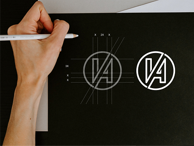 VAO monogram logo app branding concept logo design icon identity illustration initial lettering lineart logo mark monogram symbol