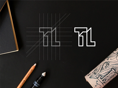 T1L monogram logo brand branding concept logo design icon identity illustration lettering lineart logo monogram simple symbol vector