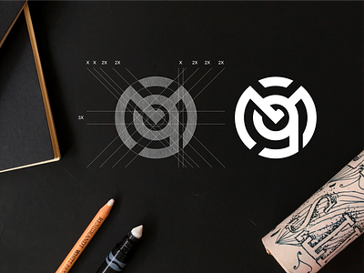 M9 monogram logo concept brand branding concept logo design icon illustration lettering logo m9 minimal monogram symbol vector