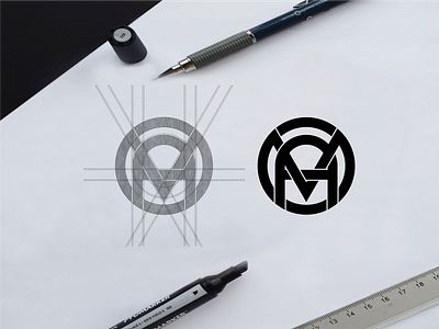 MAO monogram logo concept awesome brand branding circle design elegant graphic design icon illustration initial lettering logo monogram symbol vector