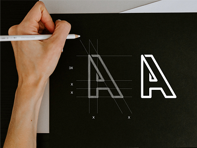 Letter A monogram logo app brand branding design graphic design icon identity illustration lettering lineart logo mark minimal monogram symbol