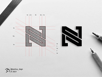 NS monogram logo concept branding design graphic design icon illustration lettering logo logo concept mark minimal monogram ns symbol vector