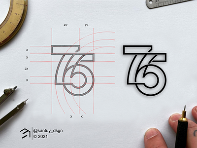 765 monogram logo concept agency apparel awesome branding brandmark design design mark grids icon illustration initials inspirations lettering logo logotype monogram symbol typography