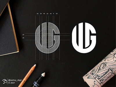 WG monogram logo brand branding concept logo design icon illustration lettering logo mark minimal monogram simple symbol vector wg