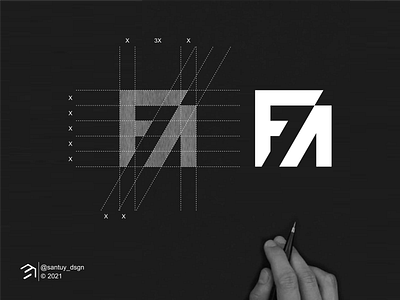 FA7 monogram logo agency apparel awesome branding brandmark design design mark grids icon illustration initials inspirations lettering logo logotype monogram symbol typography