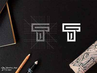 GT monogram logo concept