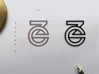 ZC monogram logo app branding design graphic design icon illustration illustrations lettering line art logo minimal monogram simple symbol zc