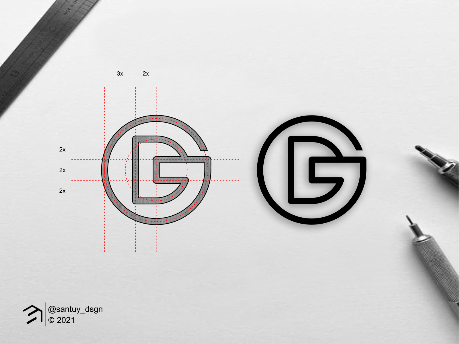 DG monogram logo by santuy_dsgn on Dribbble