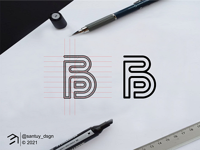 FBP monogram logo abstract branding concept design designlogo fbp icon illustration lettering logo minimalist monogram symbol vector