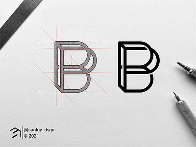 BP monogram logo app apparel bp brand branding brandmark design icon lettering lettermark lineart logo luxury monogram simple