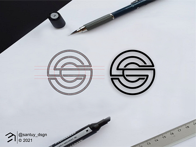 SC monogram logo concept