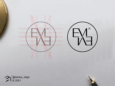 EM Monogram Logo branding design em icon identity illustration lettering logo logotype mark monogram symbol typography