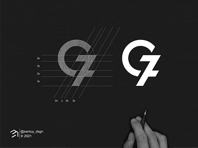 G7 monogram logo 7 abstract branding design designlogo g icon illustration letter lettering logo minimalist monogram symbol vector