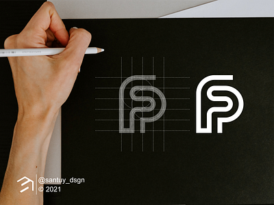 FP Monogram Logo brand design designlogo f icon illustration letter lettering lineart logo monogram p simple symbol vector