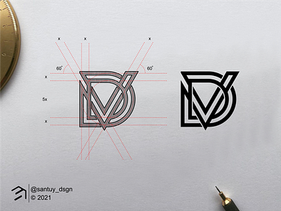 VD Monogram Logo Concept! brand branding d design icon illustration letter lettering lineart logo monogram symbol v vector