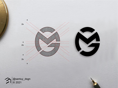 OMG Monogram Logo Concept! brand branding circle design g icon illustration letter lettering logo m monogram o symbol vector