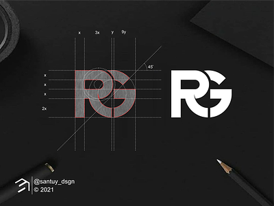 RG Monogram Logo Concept! abstract brand branding design designlogo g icon illustration letter lettering logo logoconcept minimalist monogram r symbol vector
