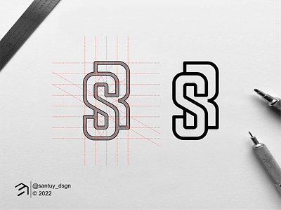 SR Monogram logo Concept! brand branding design grid icon illustration letter lettering logo monogram r s symbol vector