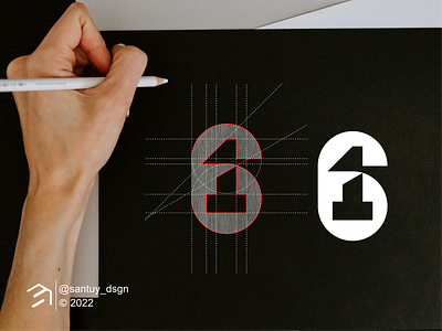61 Monogram logo concept 1 6 brand branding design icon illustration inspirationslogo lettering logo logoideas monogram negativespace number simpel symbol vector