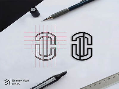 JC monogram Logo Concept! brand branding c design grid icon illustration inspirationslogo j lettering lineart logo logoideas monogram simple symbol vector