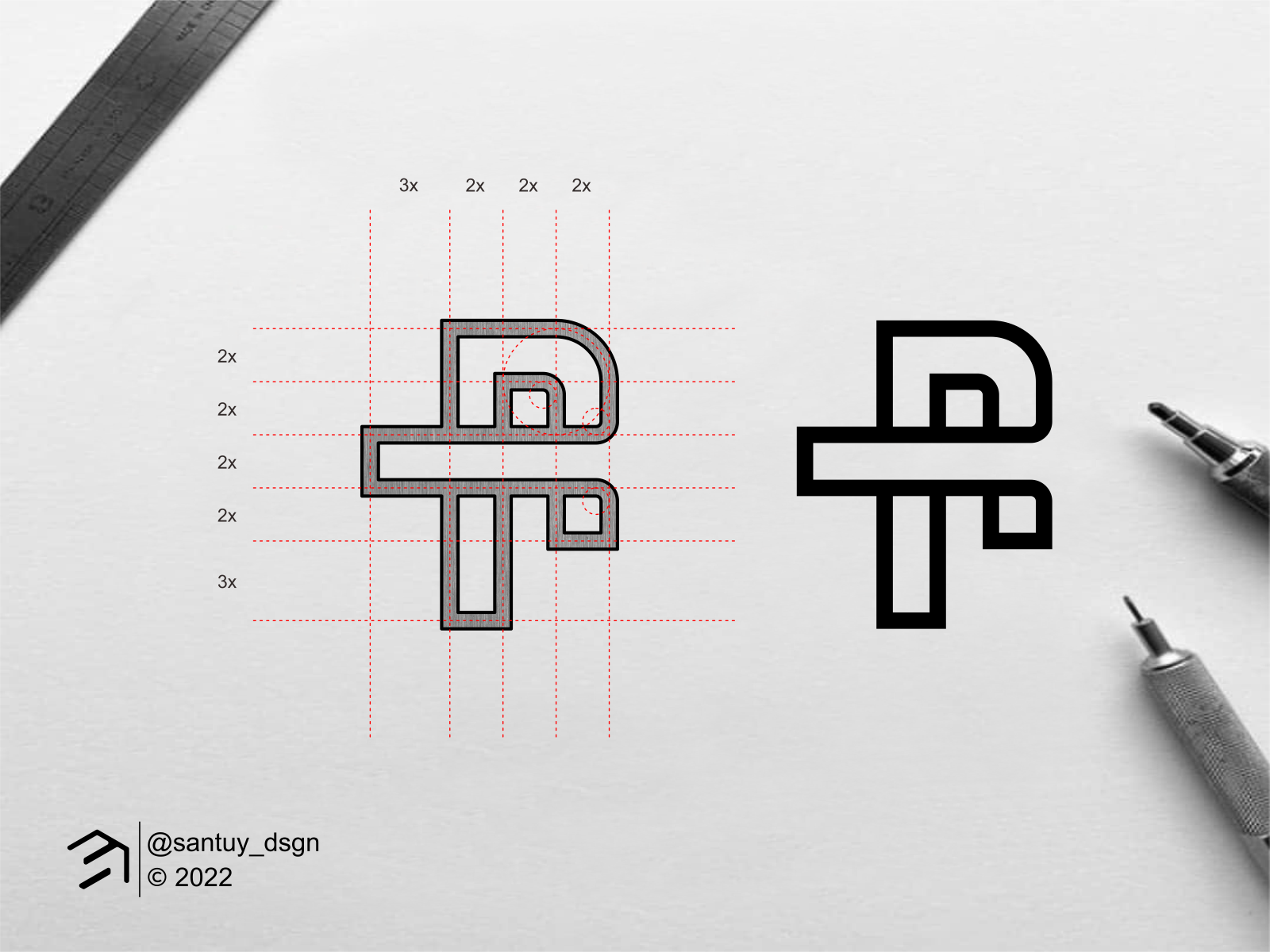 TR Monogram Logo Concept! by santuy_dsgn on Dribbble