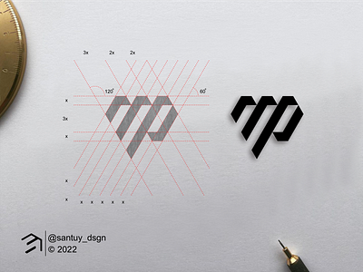 MP Monogram PM Monogram  Illustrations ~ Creative Market
