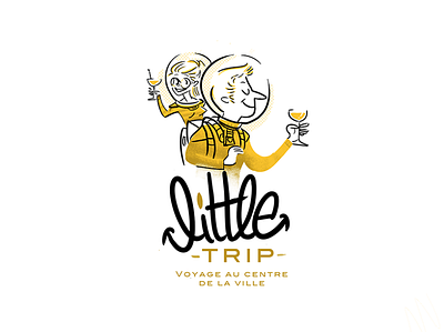 Little trip funny illustration illustration logo