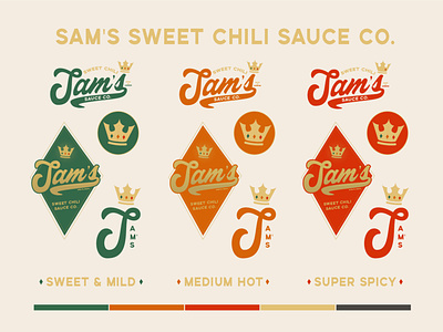 Sam's Sweet Chili Exploration branding design icon logo typography
