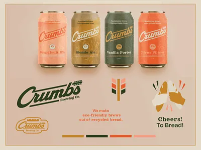 crumbs logos & marks beer brand brand design branding branding concept brewery design graphic design icon identity identity design identitydesign illustration illustrator logo packaging print typography vector