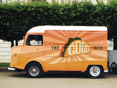 The Good Taco Truck branding design graphic design icons identity illustration layout logo mockup taco tacotruck typography vector western wordmark