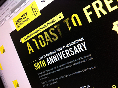 Creative Construction - A Toast to freedom amnesty people sokol yellow