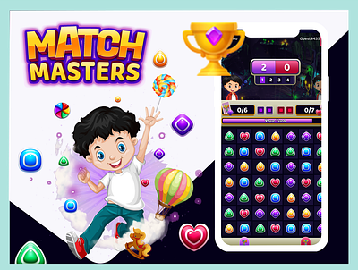 Match Master app design dribbble hotel illustration mobile app mobile app design mobile app development mobile ui puzzle ui ux