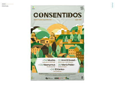Consentidos - Festival Poster branding festival festival logo festival poster illustration samudiaz typography vector