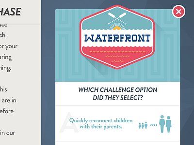 Waterfront Panel branding design games illustration intuitive company modal ui