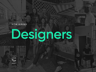 Now Hiring Designers craft design designer hiring jobs product design ui ux