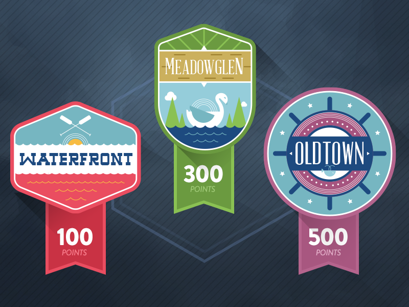 Scoring Badges design ui intuitive company illustration fun scores