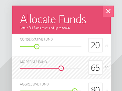 Allocation Sliders