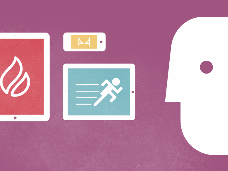 My mind on my devices, my devices on my mind fun games iconography illustration presentation slides