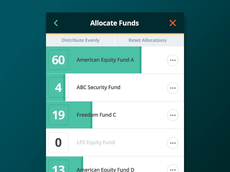 Slider Interaction ux allocation slider design intuitive company