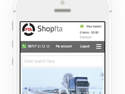 Mobile layout for e-commerce site ecommerce mobile shop