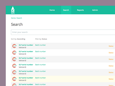 Search results mockup search