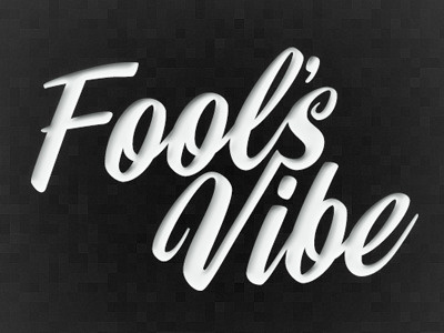 Fool's Vibe Logo Final black brand logo retro white