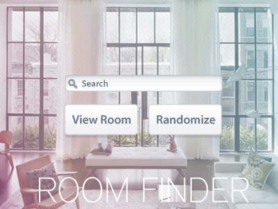 Room Finder interior light photography user interface web app