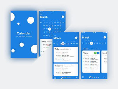 Calendar app calendar day mobile week